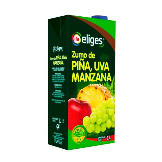 Zumo de piña, uva y manzana - Eliges - 1l