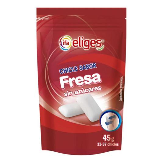 Chicles sabor fresa sin azúcar - Eliges - 45g