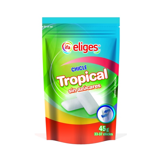 Chicles de fruta sin azucar grageas bolsa de 45g