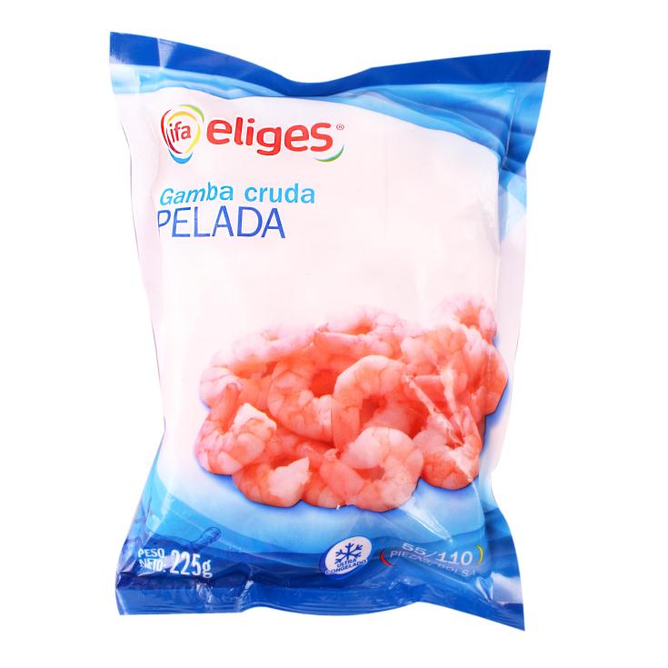 Gamba pelada cruda 55/110 piezas - Eliges - 225g