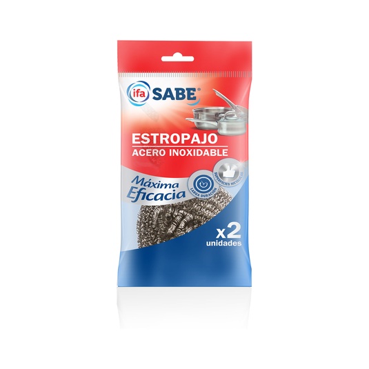 Estropajo inoxidable bolsa de 2 unidades
