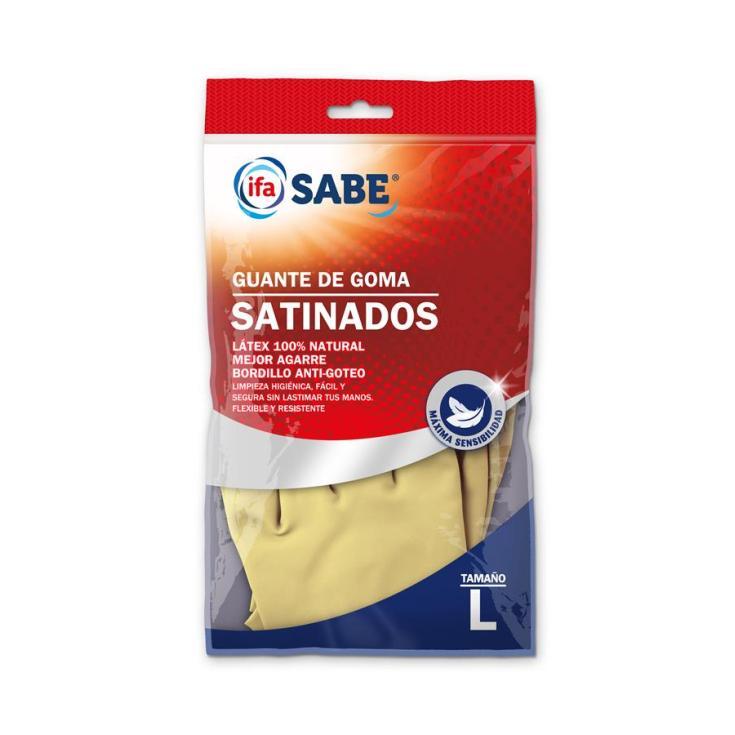 Guantes de Goma Satinados Talla L - Sabe - 1 ud