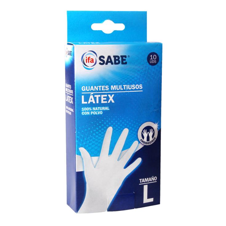 Guantes Multiusos Látex Grandes 10 uds