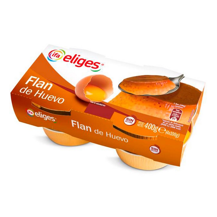 Flan de huevo al baño maría - Eliges - 4x100g