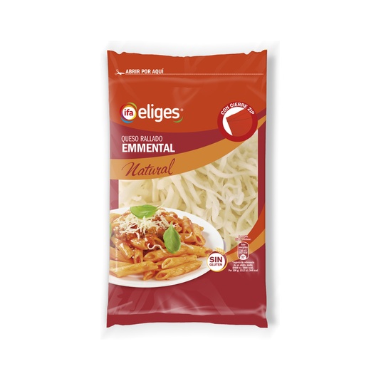 Queso rallado emmental con zipper 200g