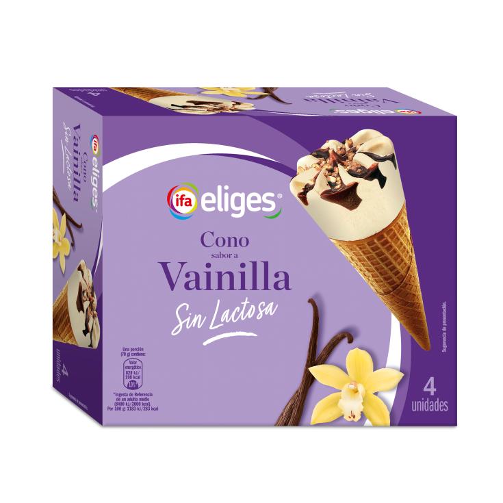 Conos de Vainilla Sin Lactosa - Eliges - 4X120ml