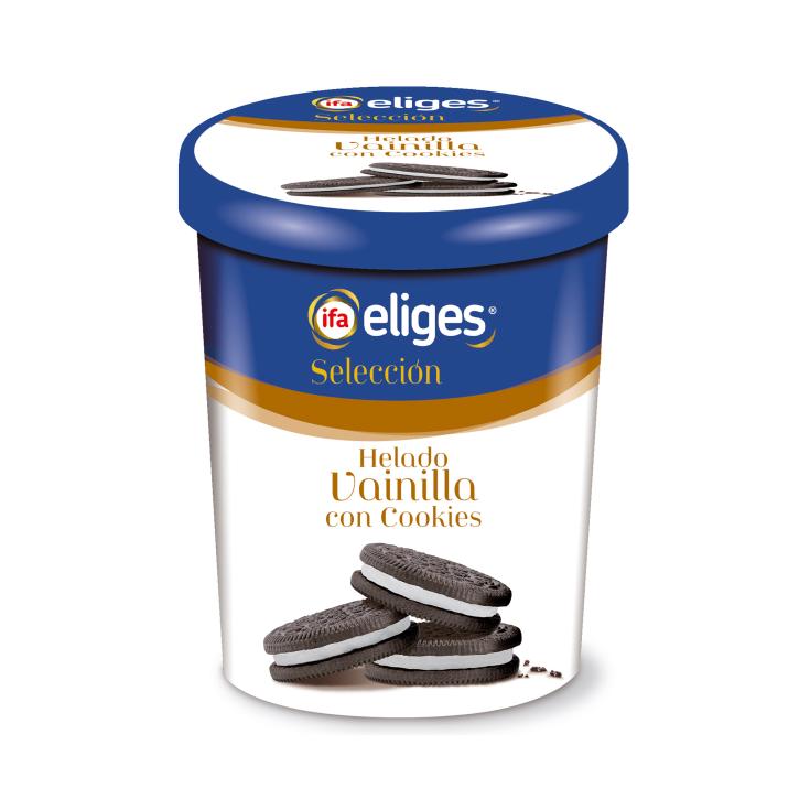 Helado de Vainilla con Cookies 500ml