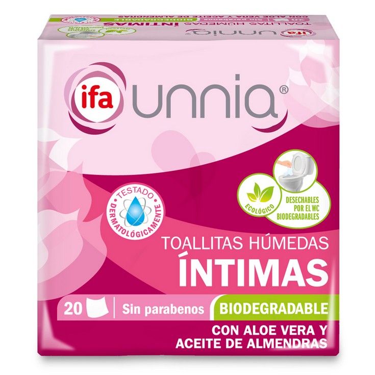TOALLITAS HUMEDAS INTIMAS IFA UNNIA 20 UNID.