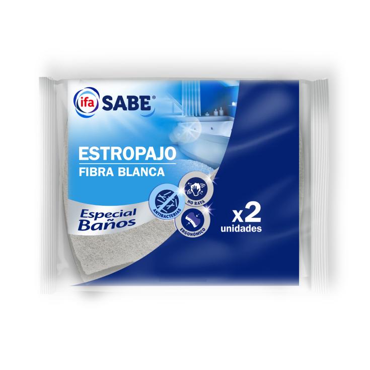 Estropajo fibra blanca especial baños - 2 uds
