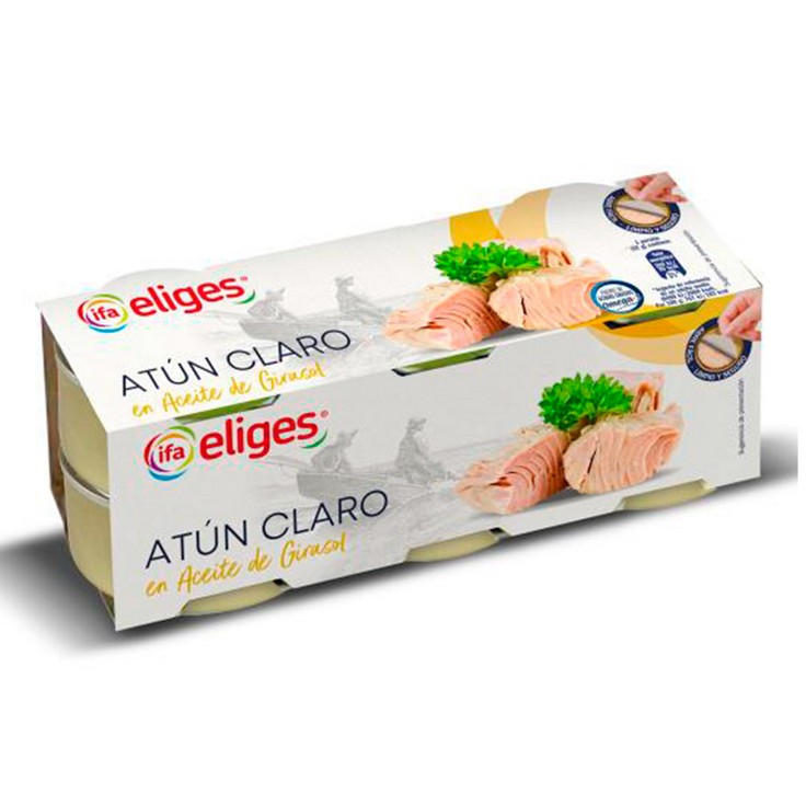 Atún claro en aceite de girasol - Eliges - 6x52g