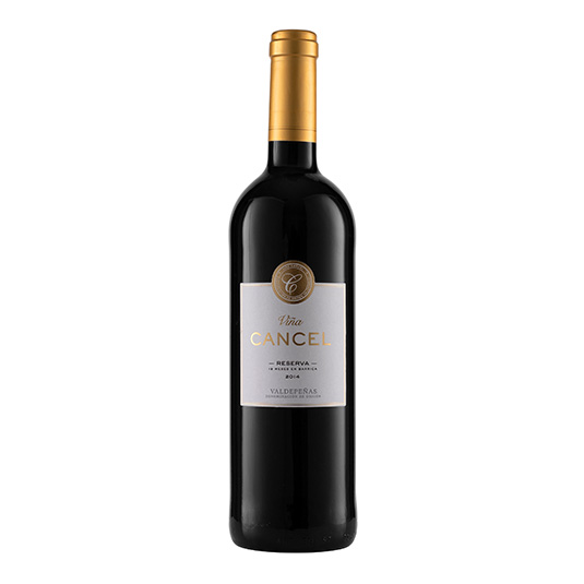 Vino tinto reserva en botella de 75cl