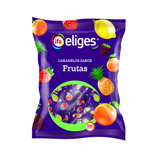 Caramelos duros sabor fruta bolsa de 500g