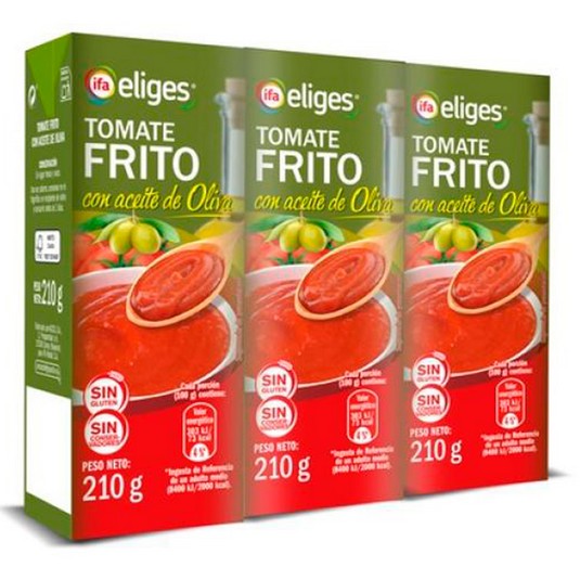 Tomate Frito con Aceite de Oliva - Eliges - 3x210g