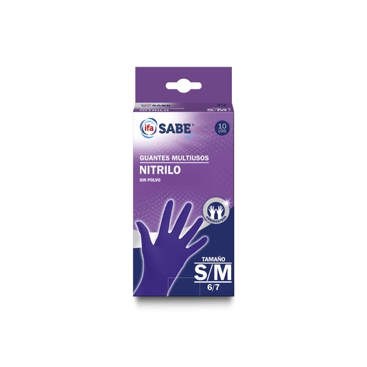 Guantes multiusos nitrilo talla s-m