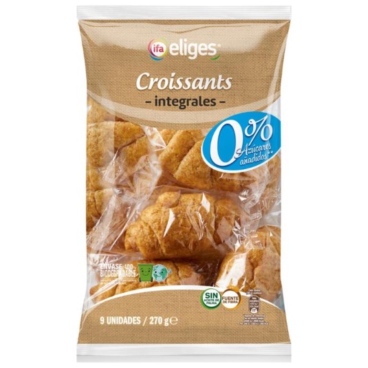 Croissant integral sin azúcar Eliges - 270g