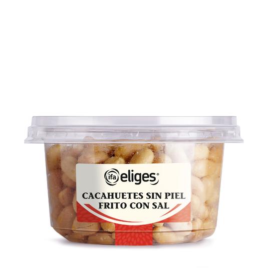 Cacahuetes fritos sin piel en tarrina de 250g