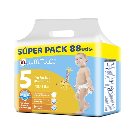 Pack de 88 unidades pañales pasitos talla de 13 a 18kg