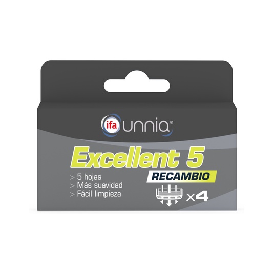 Recambio sistema 5 hojas - Unnia - 4 uds