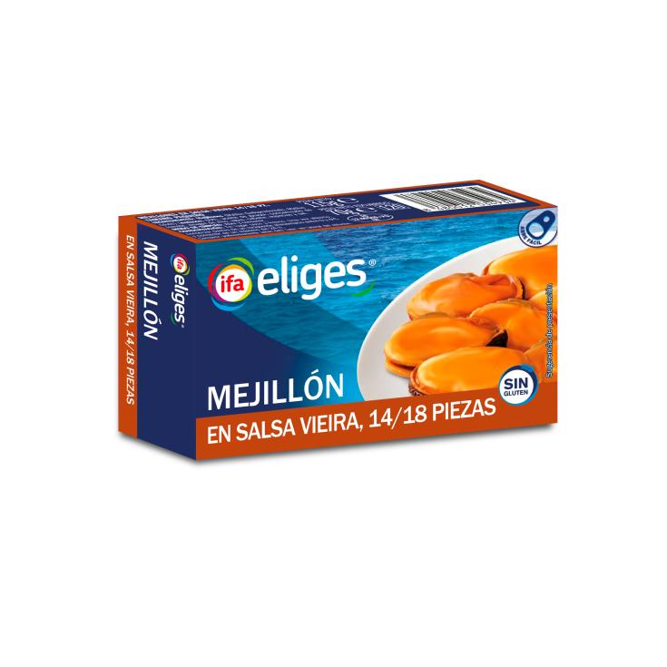 Mejillones en Salsa Vieira 14/18 Piezas - Eliges - 70g