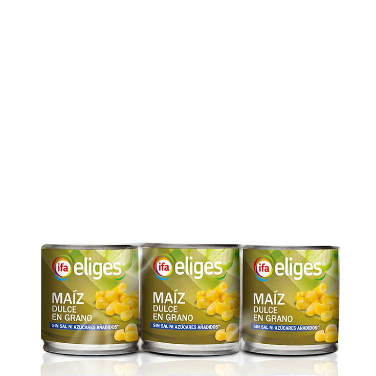 Maiz dulce sin sal ni azucar pack de 3x140g Maiz dulce sin sal ni azucar pack de 3x140g