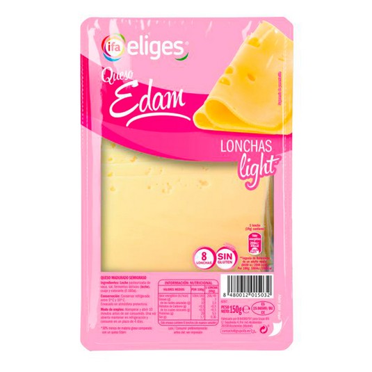 Queso en lonchas edam light - Eliges - 200g