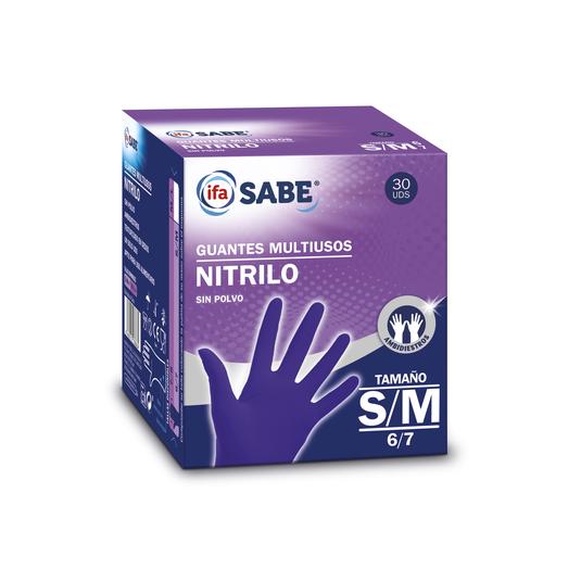 Guantes desechables de nitrilo talla S-M