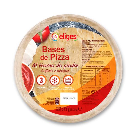 Base de pizza congelada - Eliges - 3x125g