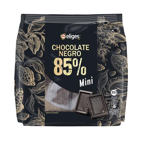 Mini chocolatinas con chocolate negro 85%