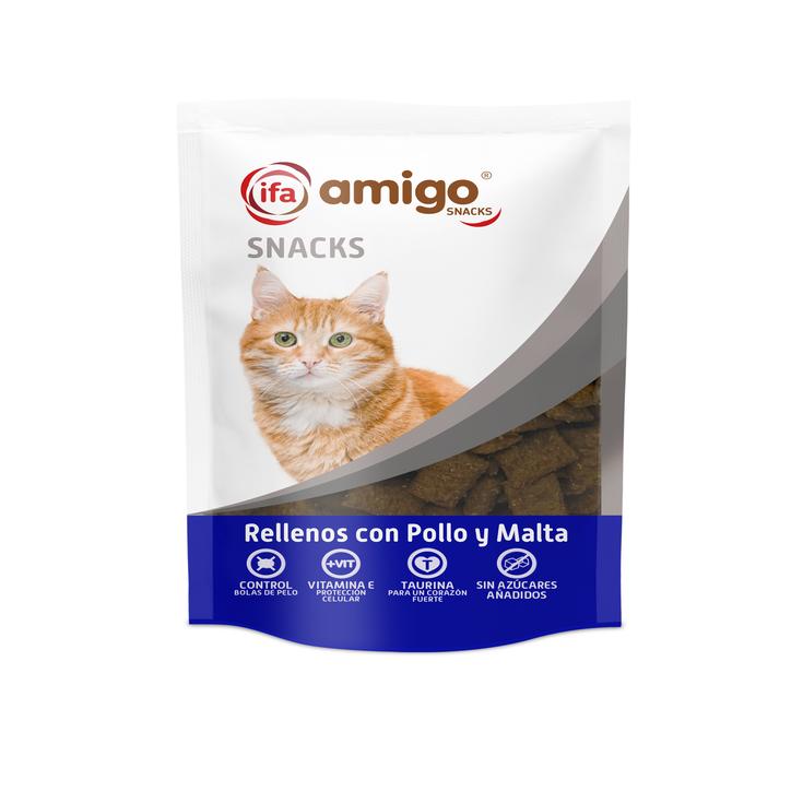 Snacks para gatos relleno de pollo y malta Snacks para gatos relleno de pollo y malta