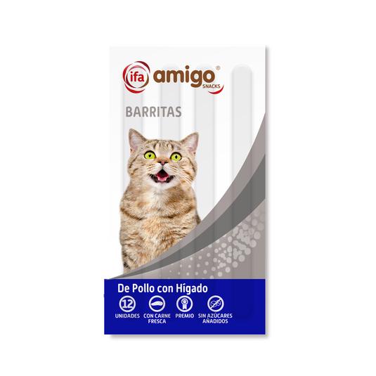 Scacks para gatos barritas de pollo e higado