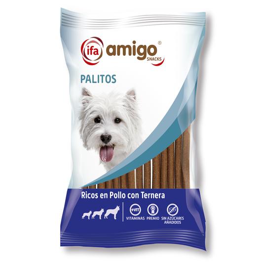 Snacks para perros palitos de pollo y ternera
