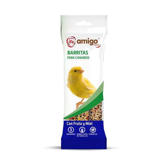 Barritas de fruta y miel para canarios