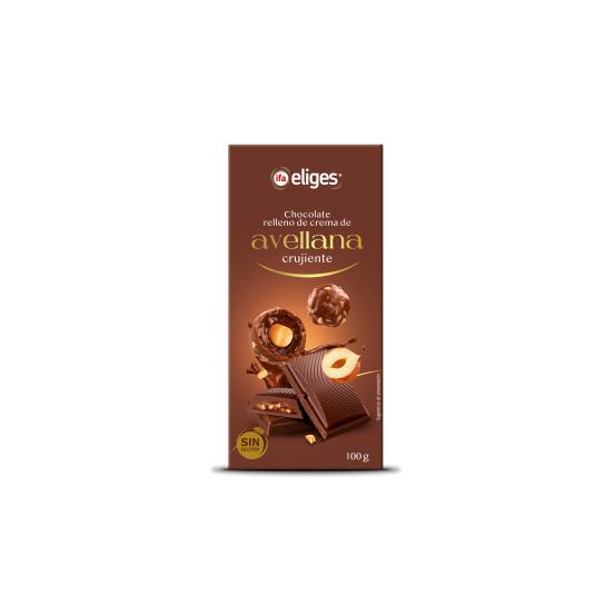 Chocolate relleno de Crema de Avellana crujiente - 100gr