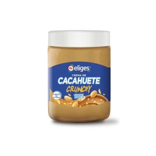 Crema de cacahuetes 100% crunch Eliges - 500g