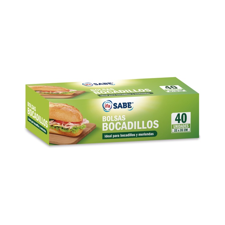 Bolsas para bocadillos caja de 40 unidades