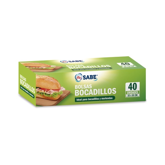 Bolsas para bocadillos caja de 40 unidades
