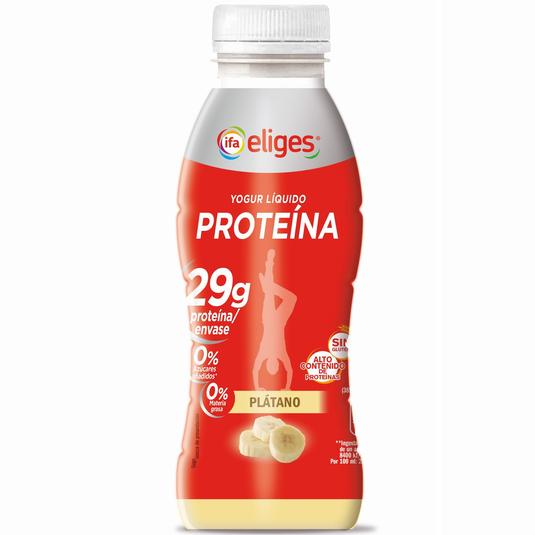 Yogurt líquido protéico sabor plátano