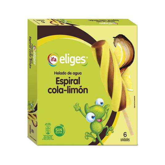 Helado espiral sabor cola-limón