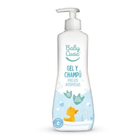 Gel y champú para bebes de piel atópica con dosificador