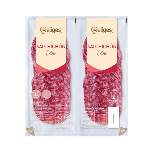 SALCHICHON EXTRA BANDEJA 2X120G