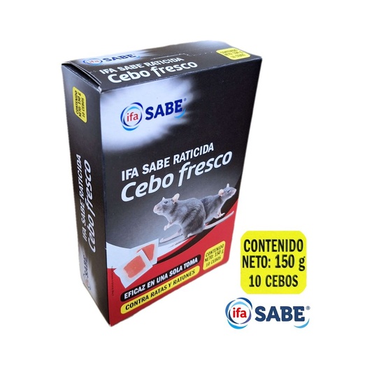 Raticida cebo fresco para ratones y ratas