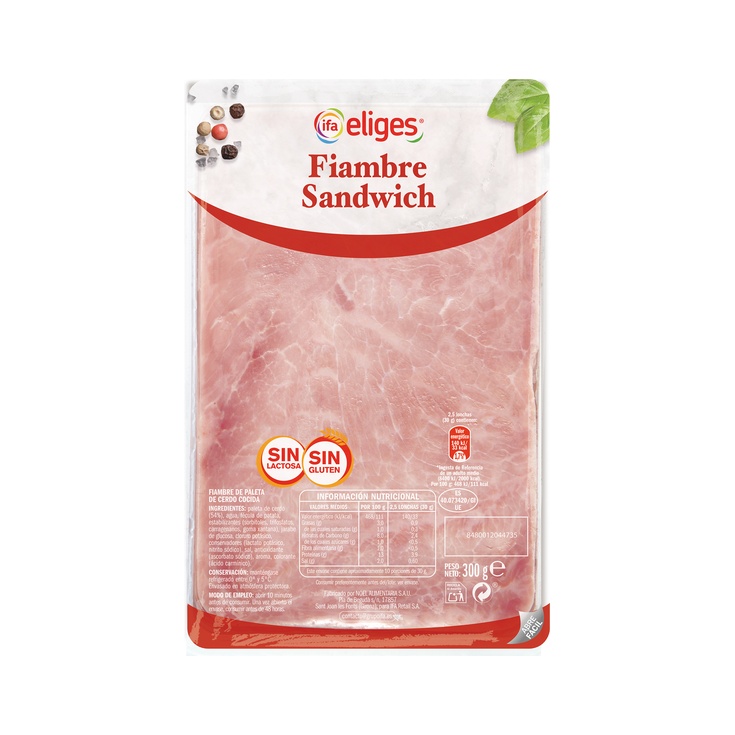 FIAMBRE SANDWICH LONCHEADO BANDEJA 300G