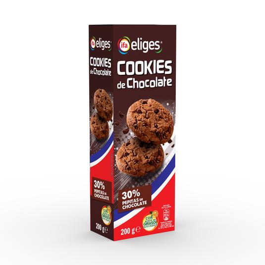 Cookies de chocolate con 30% de pepitas de chocolate