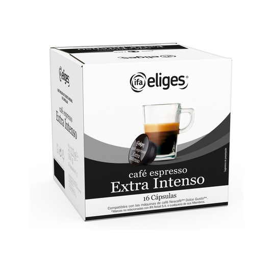 Capsulas de café grandes extra intenso 16uds