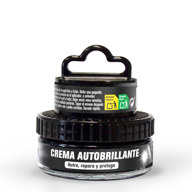 KIT AUTOBRILLANTE CON APLICADOR NEGRO 50 ML 