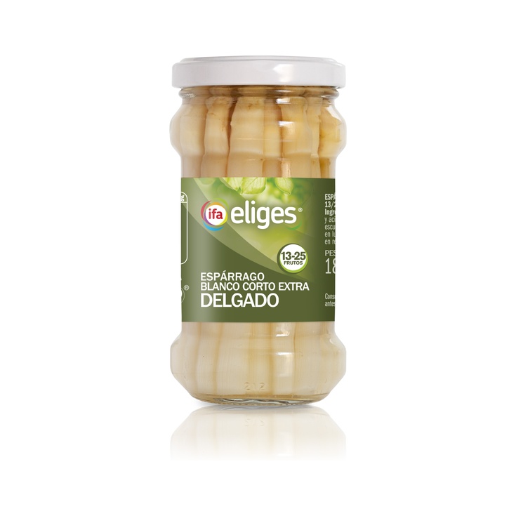 Esparrago blanco corto 13/25 en frasco de 110g