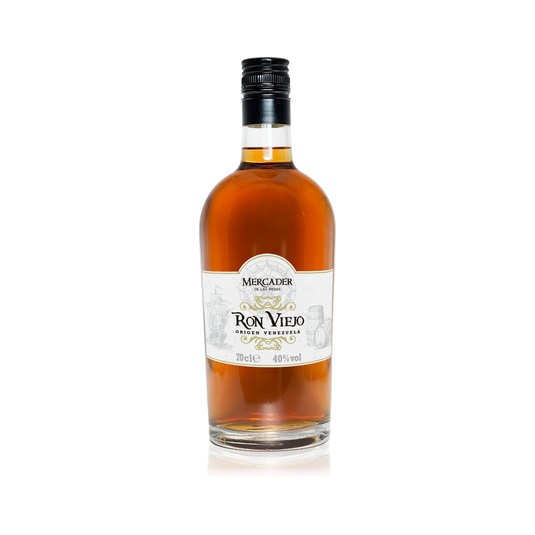 Ron viejo venezolano en botella de vidrio 70cl