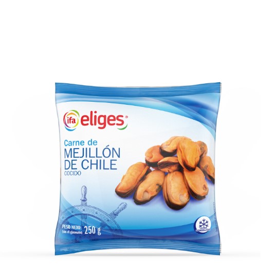 Carne de mejillones de chile