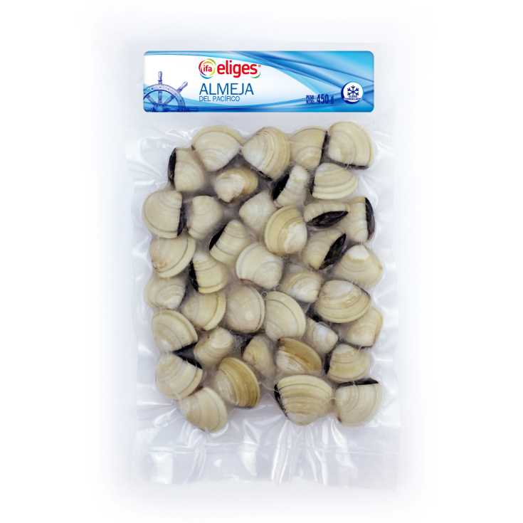 Almejas congeladas en bolsa de 450g Almejas congeladas en bolsa de 450g