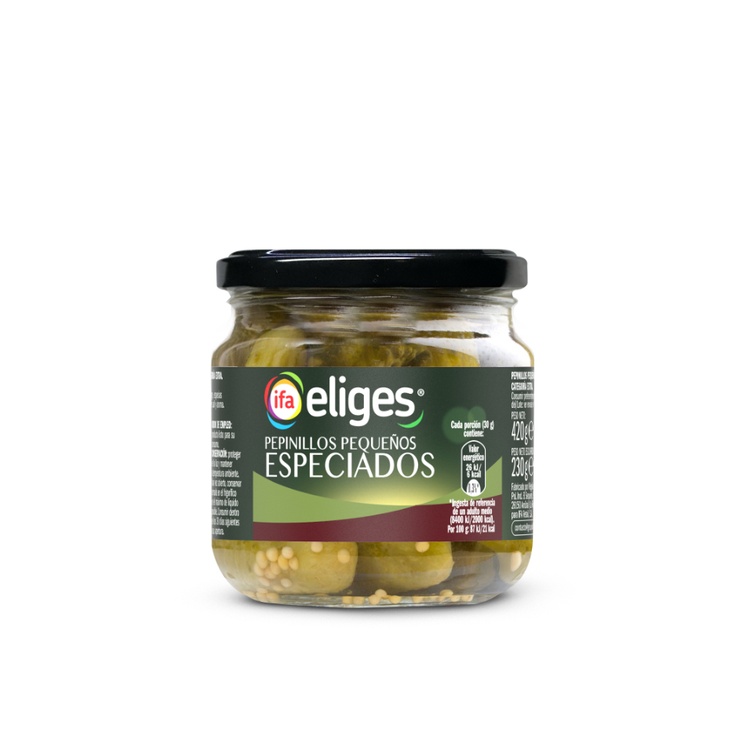 Pepinillos especiados pequeños ácidos Pepinillos especiados pequeños ácidos